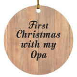 First Christmas With My Opa - Circle Ornament C