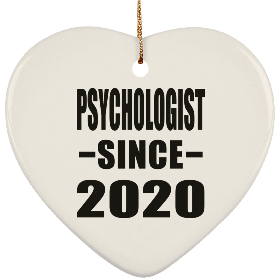 Psychologist Since 2020 - Heart Ornament