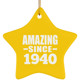 84th Birthday Amazing Since 1940 - Star Ornament