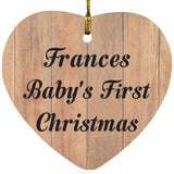 Frances Baby's First Christmas - Heart Ornament C