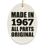 57th Birthday Made in 1967 All Parts Original - Oval Ornament