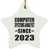 Computer Systems Analyst Since 2023 - Star Ornament