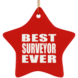 Best Surveyor Ever - Star Ornament