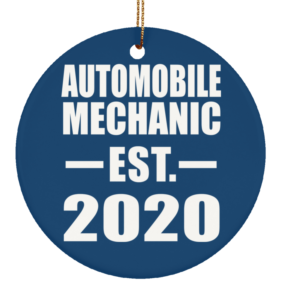 Automobile Mechanic Established EST. 2020 - Circle Ornament