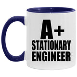 A+ Stationary Engineer - 11oz Accent Mug Purple