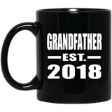 Grandfather Established EST. 2018 - 11 Oz Coffee Mug Black