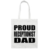 Proud Receptionist Dad - Tote Bag White