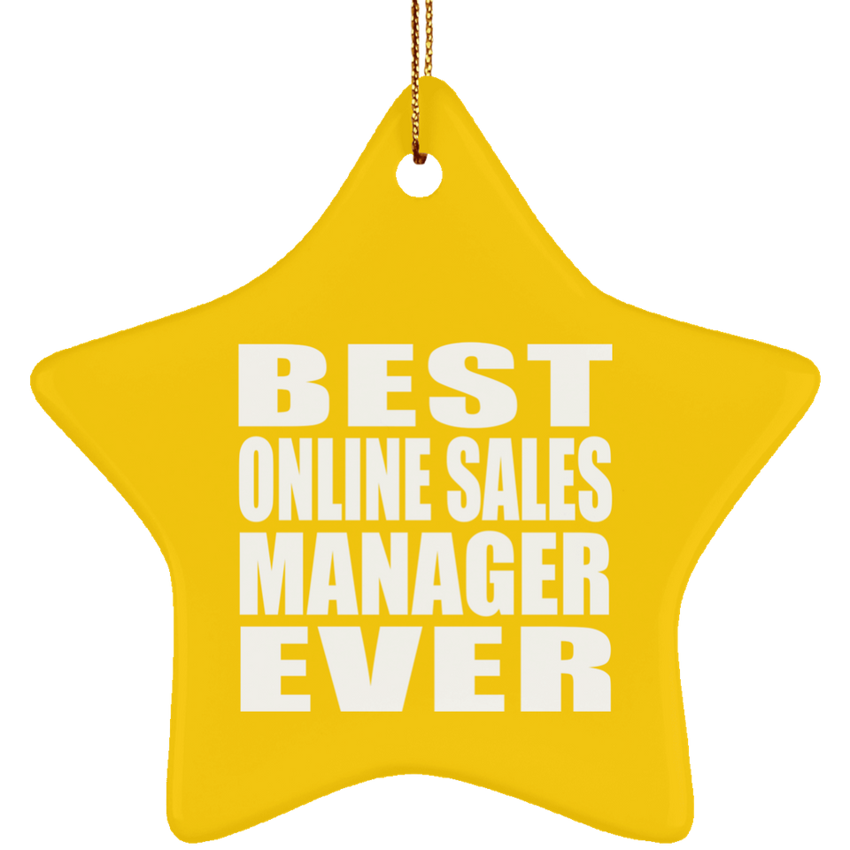 Best Online Sales Manager Ever - Star Ornament