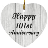Happy 101st Anniversary - Heart Ornament F