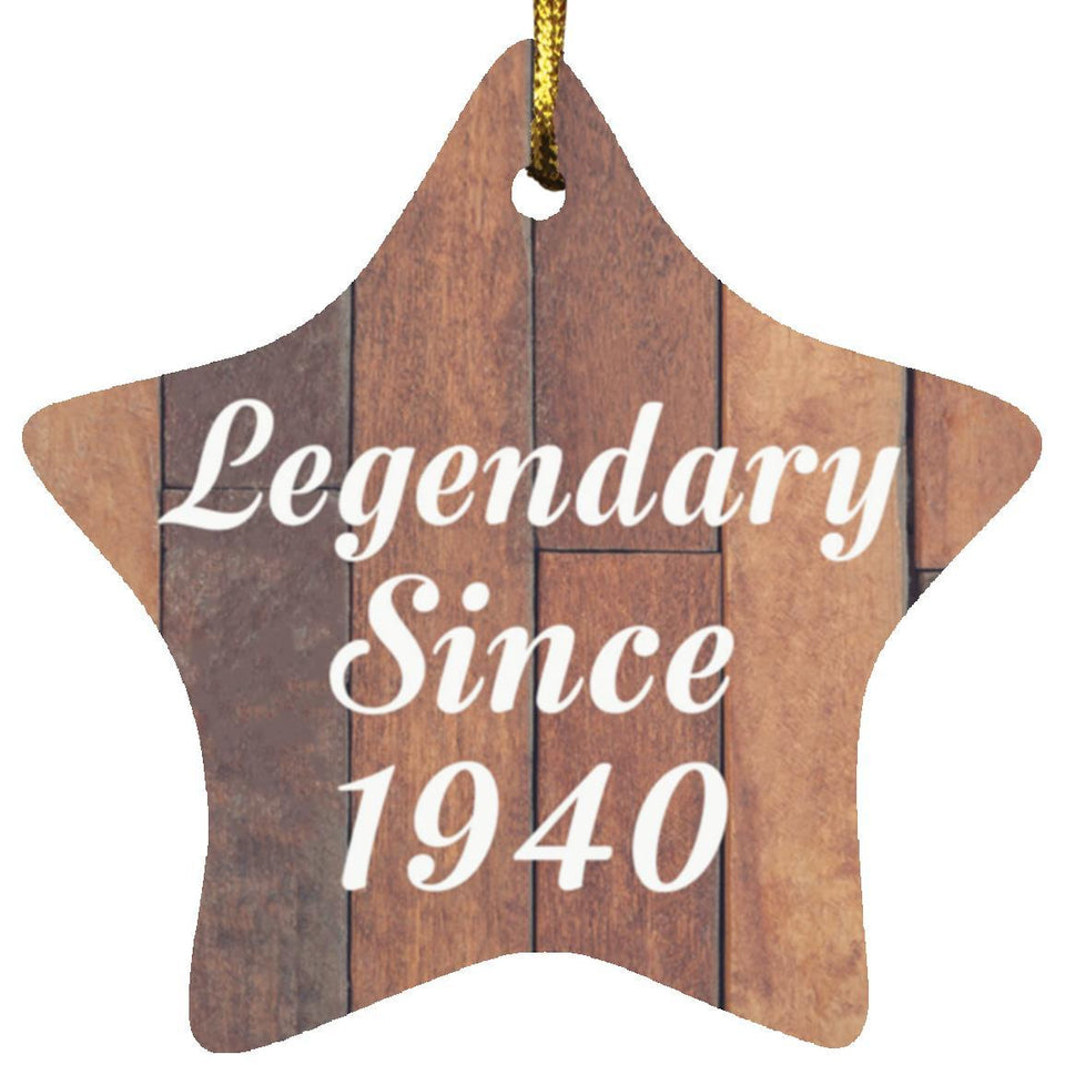 84th Birthday Legendary Since 1940 - Star Ornament E