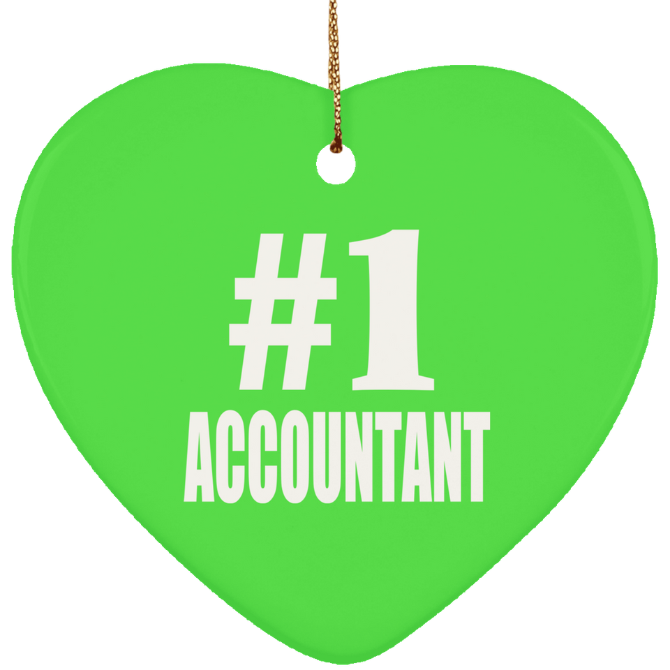 Number One #1 Accountant - Heart Ornament