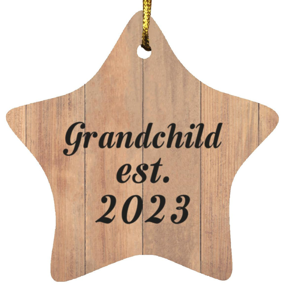 Grandchild Established Est. 2023 - Star Ornament C