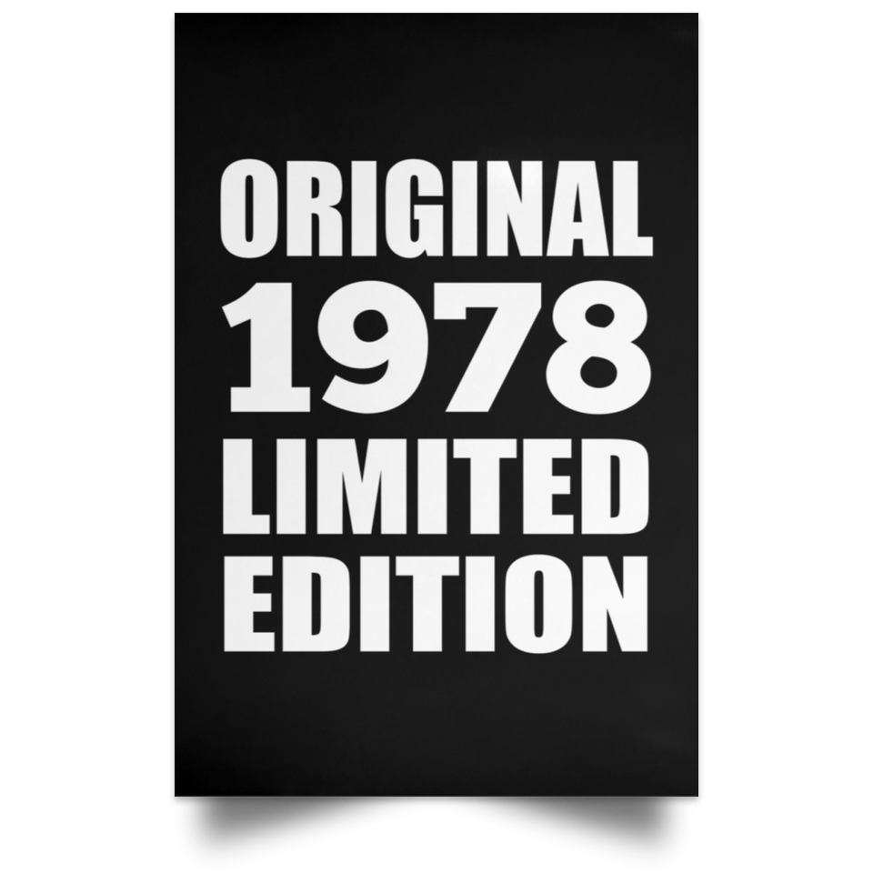 46th Birthday Original 1978 Limited Edition - Poster Portrait