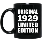 95th Birthday Original 1929 Limited Edition - 11oz Coffee Mug Black
