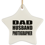 Dad Husband Photographer - Star Ornament