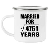 69th Anniversary Married For Square Root of 4761 Years - 12oz Camping Mug