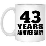 43rd Anniversary 43 Years - 11 Oz Coffee Mug