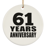61st Anniversary 61 Years - Circle Ornament