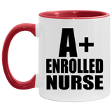 A+ Enrolled Nurse - 11oz Accent Mug Red