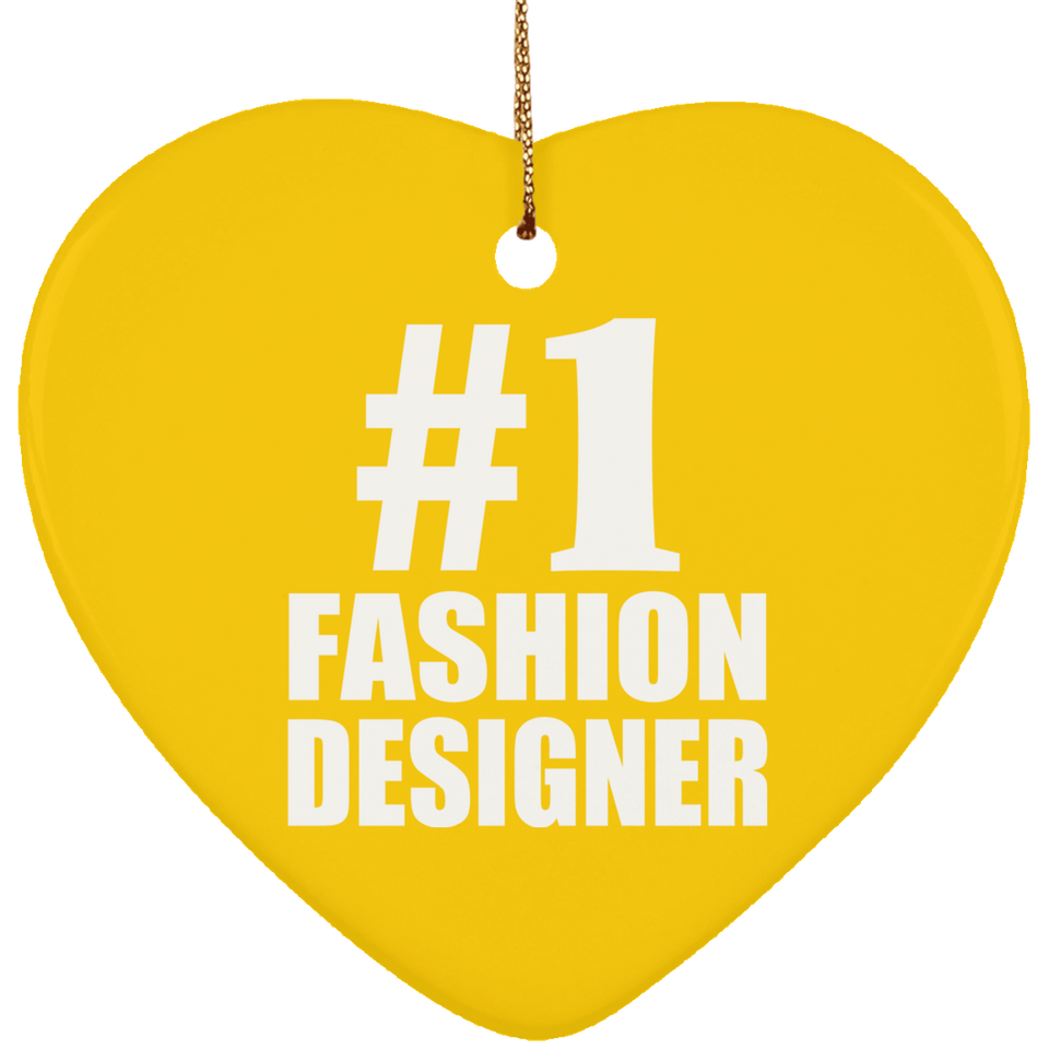 Number One #1 Fashion Designer - Heart Ornament