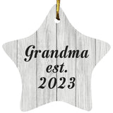 Grandma Established Est. 2023 - Star Ornament F