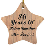 86th Anniversary 86 Years Of Being Mr Perfect - Star Ornament C