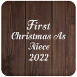 First Christmas As Niece 2022 - Drink Coaster D