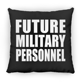 Future Military Personnel - Throw Pillow Black
