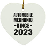 Automobile Mechanic Since 2023 - Heart Ornament
