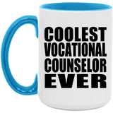 Coolest Vocational Counselor Ever - 15oz Accent Mug Blue