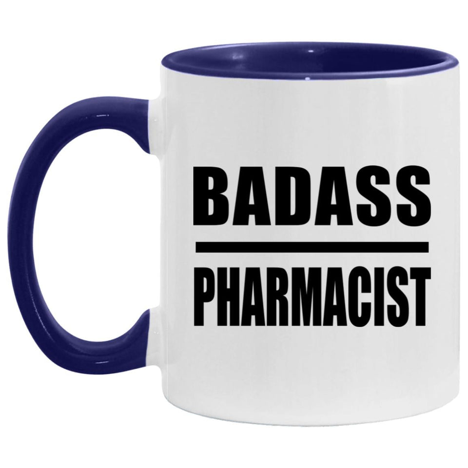 Badass Pharmacist - 11oz Accent Mug Purple