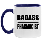 Badass Pharmacist - 11oz Accent Mug Purple