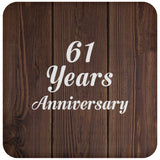 61st Anniversary 61 Years Anniversary - Drink Coaster D