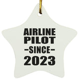 Airline Pilot Since 2023 - Star Ornament