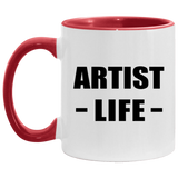 Artist Life - 11oz Accent Mug Red