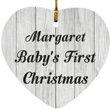 Margaret Baby's First Christmas - Heart Ornament F
