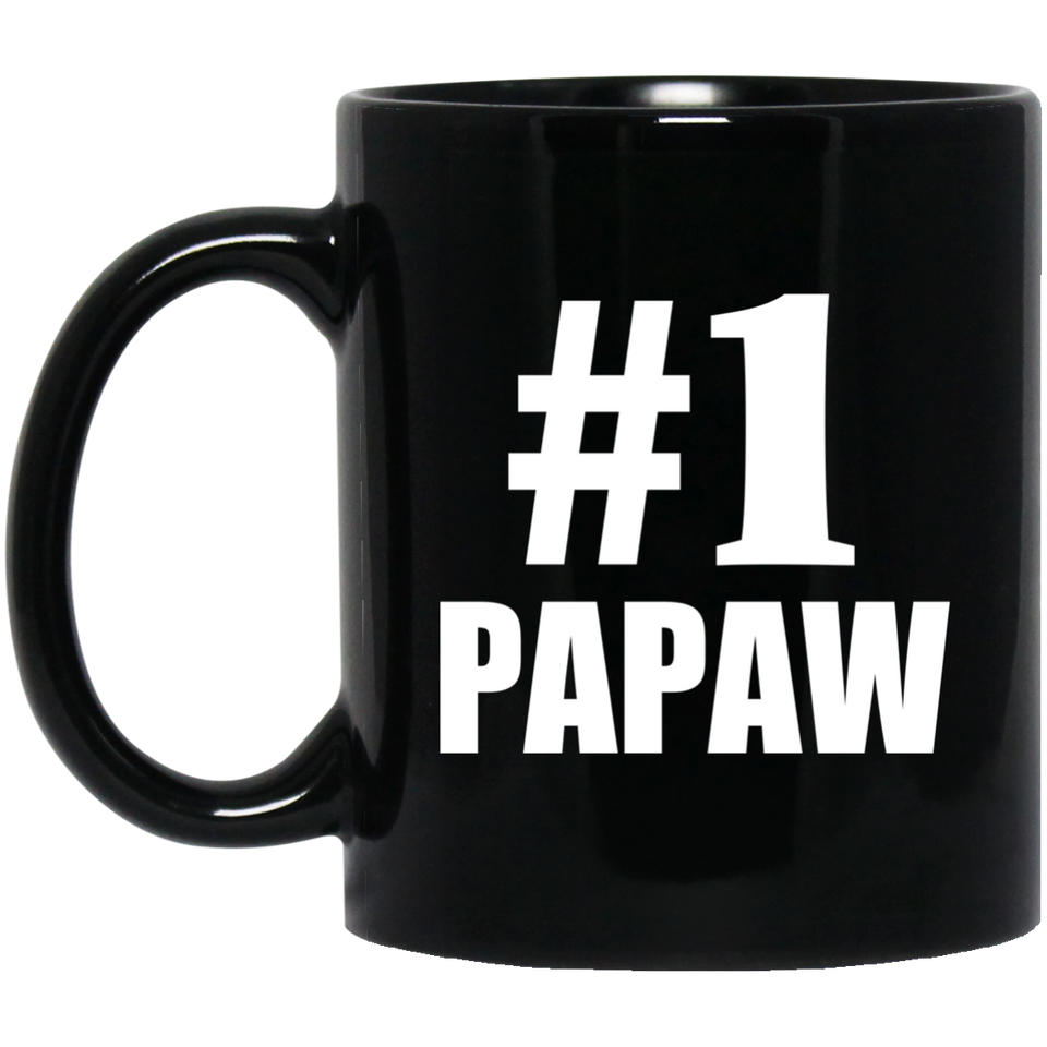 Number One #1 Papaw - 11 Oz Coffee Mug Black