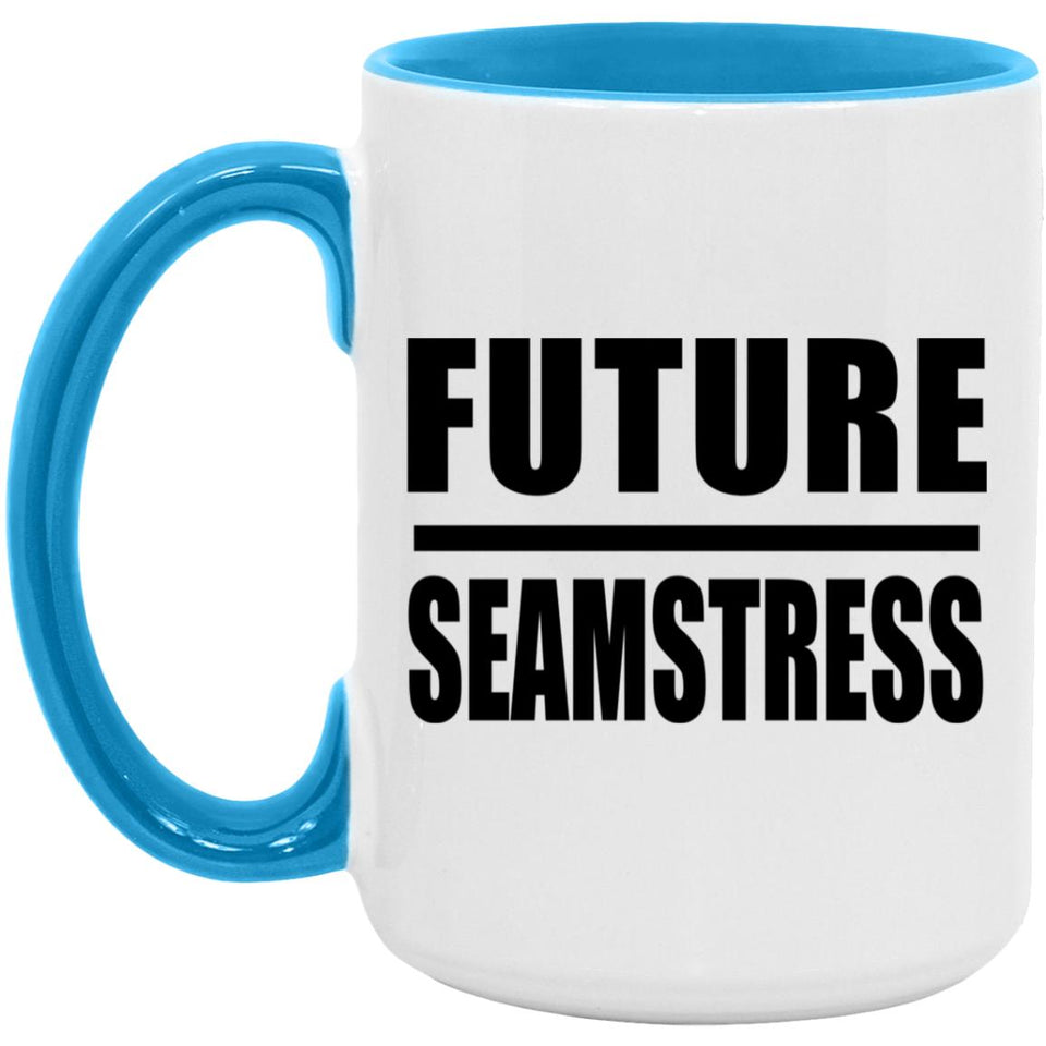 Future Seamstress - 15oz Accent Mug Blue
