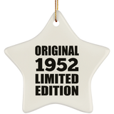 72nd Birthday Original 1952 Limited Edition - Star Ornament