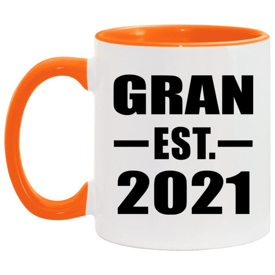 Gran Established EST. 2021 - 11oz Accent Mug Orange