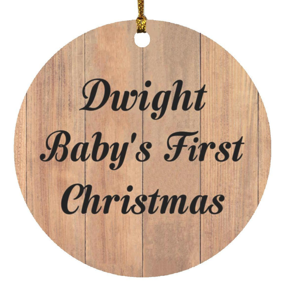 Dwight Baby's First Christmas - Circle Ornament C