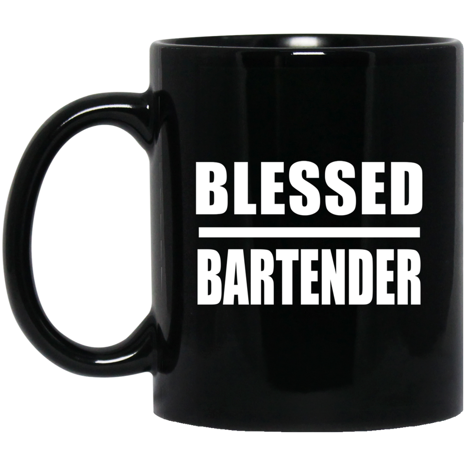 Blessed Bartender - 11oz Coffee Mug Black