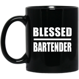 Blessed Bartender - 11oz Coffee Mug Black