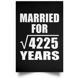 65th Anniversary Married For Square Root of 4225 Years - Poster Portrait
