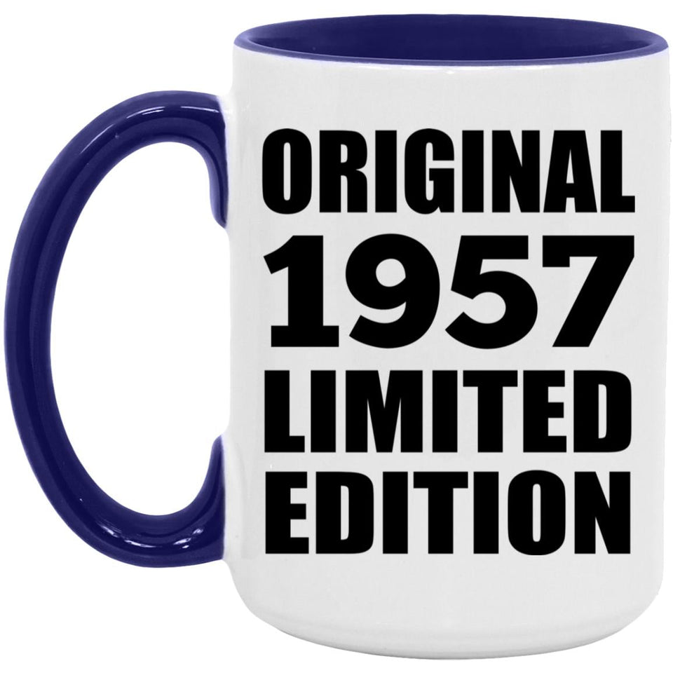 67th Birthday Original 1957 Limited Edition - 15oz Accent Mug Purple