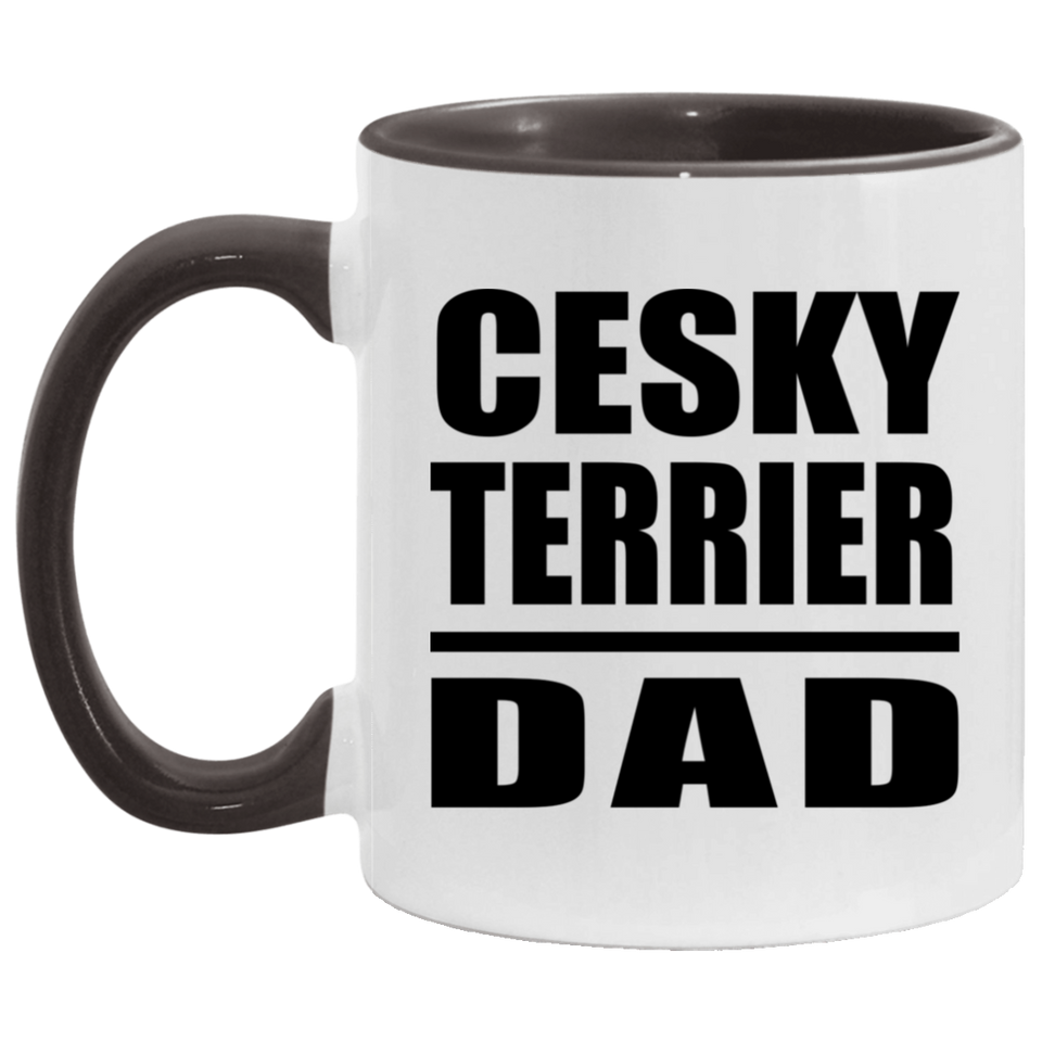 Cesky Terrier Dad - 11oz Accent Mug Black