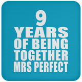 9th Anniversary 9 Years Of Being Mrs Perfect - Drink Coaster
