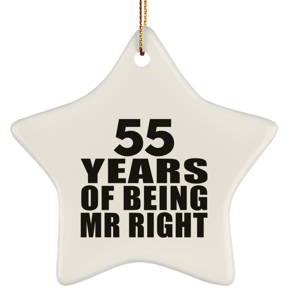 55th Anniversary 55 Years Of Being Mr Right - Star Ornament