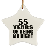 55th Anniversary 55 Years Of Being Mr Right - Star Ornament