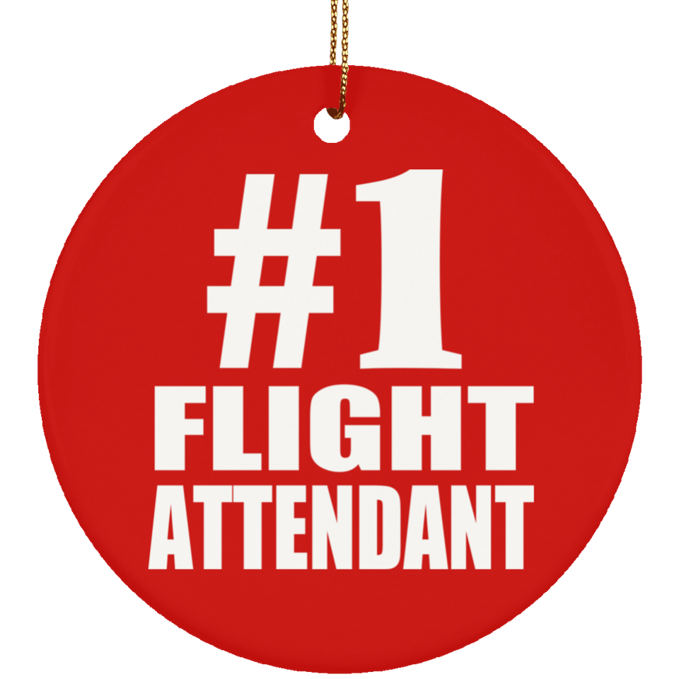 Number One #1 Flight Attendant - Circle Ornament